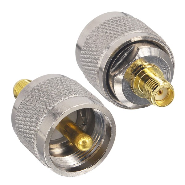BOOBRIE 2pcs RF Coaxial Connector SMA Female to M Male MP SMAJ Converter Adapter PL259 UHF Male M Male SMA Jack