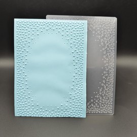 Plastic Embossing Folder A6 Size Hexagonal Points Frame Paper Crafts Plastic Textured Impressions for Card Making Scrapbooking