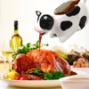 Ceramic Gravy Boat, 11oz/300ml White Gravy Boat Milk Cow Sauce