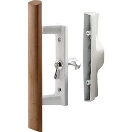 C.R. LAURENCE C1194 CRL Wood/White Internal Lock Handle Set 3-1/2" Screw Holes