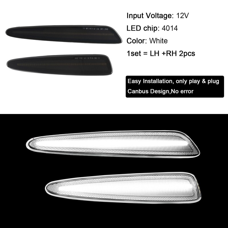 ROCCS C6 Corvette Side Marker Lights Compatible with Chevy Corvette