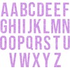 SEC Apparel Lilac Glitter Iron on Letters,1.5 Inch Tall (Lilac