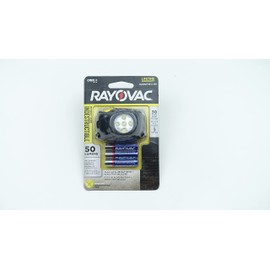 Rayovac DIYHL3AAAB Virtually Indestructible Flashlight, Headlamp, Black, 3 AAA