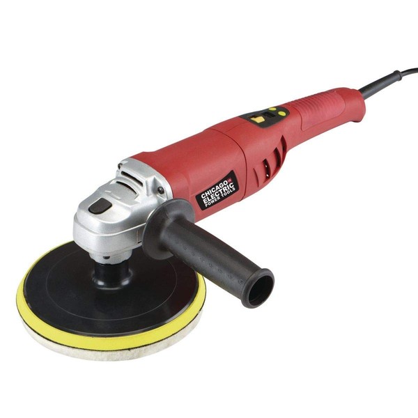 Chicago Electric Power Tools 7" Electronic Polisher/Sander with Digital RPM Display