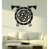 Vinyl Wall Decal Viking Shield Axes Celtic Pattern Warrior Scandinavian
