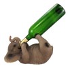 Playful Elephant Tabletop Wine Bottle Holder Decoration Statue Figurine