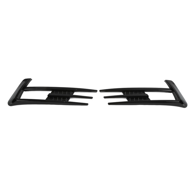 Glossy Black Front Fog Lamp Eyebrow Eyelid Cover Trim Replacement