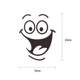 Pack of 2 Toilet Stickers, Toilet Lid Sticker with Smiley Face, PVC Waterproof Sticker Toilet Funny Cartoon, Toilet Removable DIY Sticker, for Bathroom, Kitchen, Wall Sticker, etc