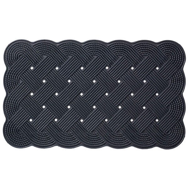 HF by LT Nautical Rope Rubber Doormat, 18 x 30
