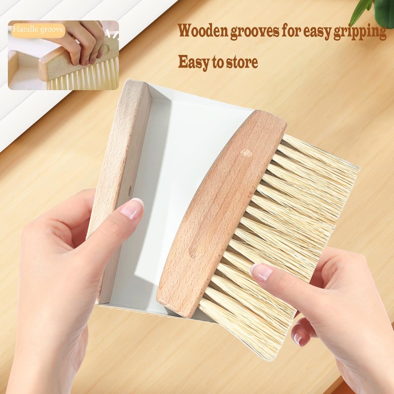 BSMstone Mini Broom and Dustpan Set Small Metal Dustpan and