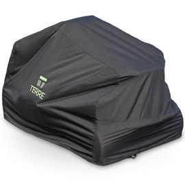 Terre Products Lawn Tractor Cover Waterproof Heavy Duty Universal Fit Riding Lawn Mower Cover, 600D Polyester Oxford UV and Water Resistant, Windproof Drawstring Security Hem Designed for Storage and