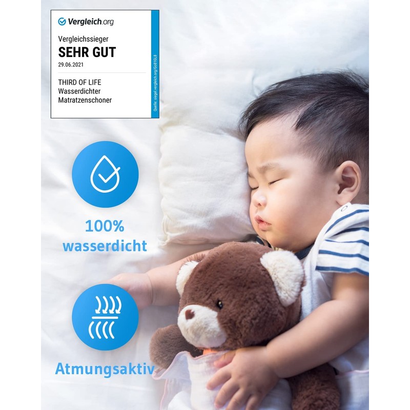 Third of Life Mattress Protector Waterproof – Breathable Mattress Pad