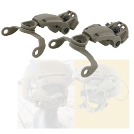 HEARFALCOM New Tactical Helmet Rail Adapter Compatible with Wendy 2.0 3.0 Rail or Compatible with MLOK Rail Helmet for Howard Leight Impact Sport Shooting Earmuffs (Medium)