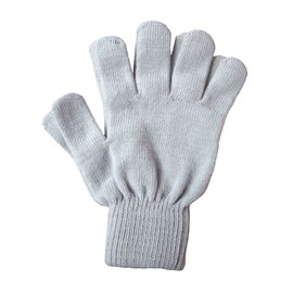 A&R Sports Knit Gloves, Silver, One Size