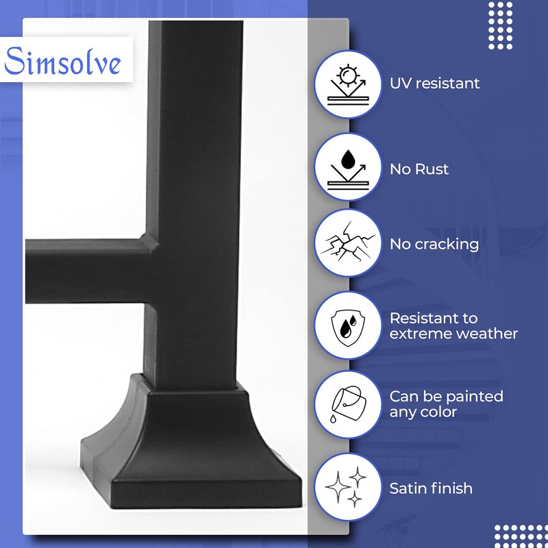 Deck Post Base Cover Durable, Snap-Together Shoe Base Instantly Transforms
