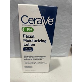 CeraVe PM Facial Moisturizing Lotion 2 oz – Lightweight Night Moisturizer – NEW
