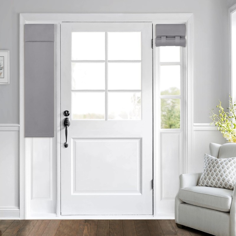 HOMEIDEAS 100% Blackout Sidelight Curtains for Front Door, Side Door