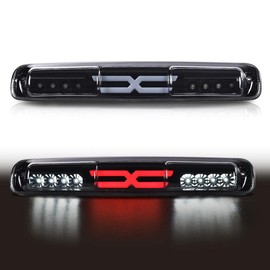 ALLGOOD LED Bar 3rd Third Brake Light, Compatible with Chevy Silverado/Sierra 1999-2007, High Mount Rear Stop Light Cargo Lamp, Smoky Lens Black Housing Type X