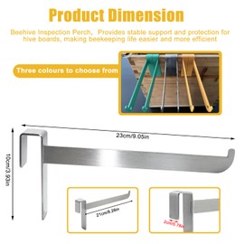 2 Pcs Beehive Frame Holder, Stainless Steel Beehive Inspection Bracket, Left and Right Bee Hive Stand Tool, Bee Keeping Starter Kit, Beehive Stand Beekeeper's Hive Tools Beekeeping