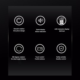 20cm White Light Motorized Rotating Display Stand with 5 Color Mat, 5KG Load Capacity 360 Degree 3 Gear Automatic Mute Rotating Display Stand for Photography Products and Shows