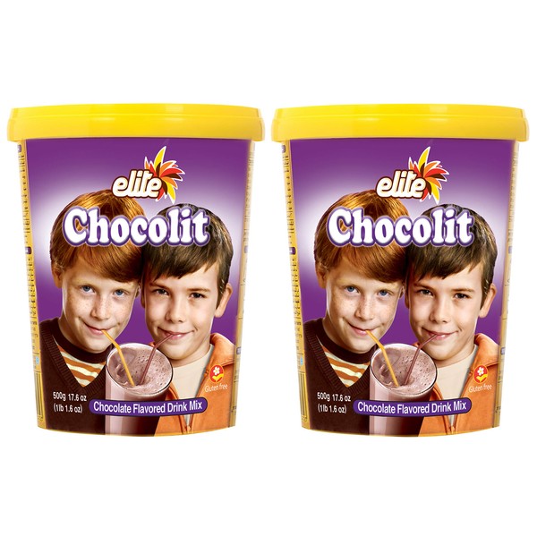 Elite Chocolit, Dairy Free Hot Chocolate Mix 17.6-oz (2 pack)