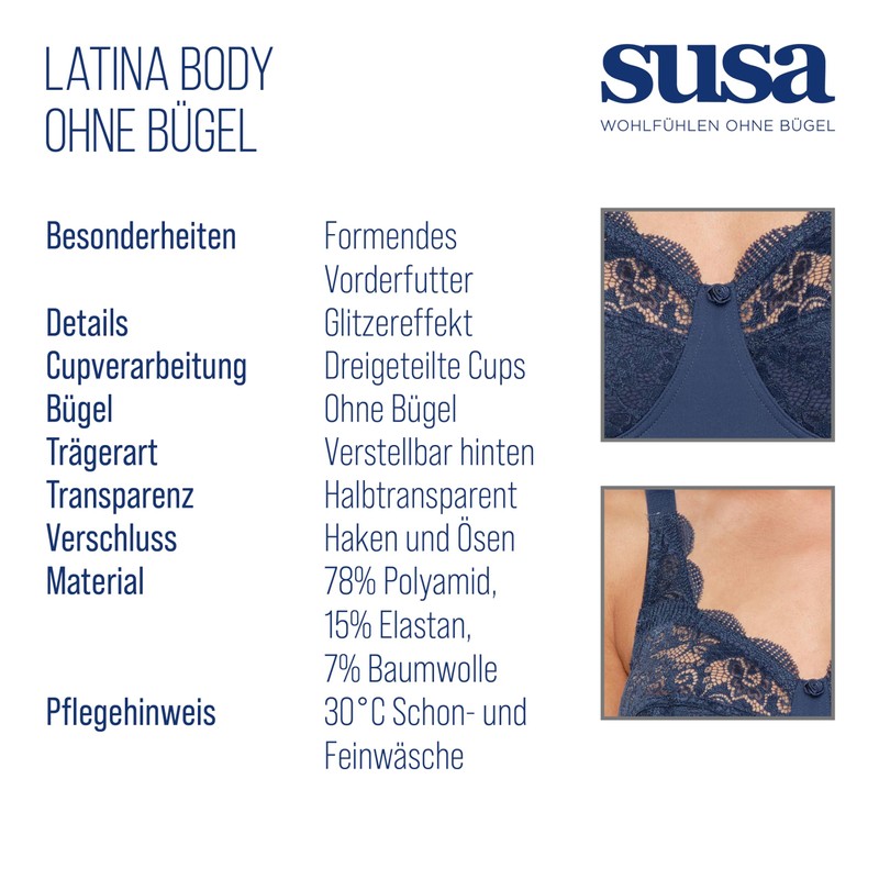 Susa Body Latina Women's Elastic Lace Body - 95E
