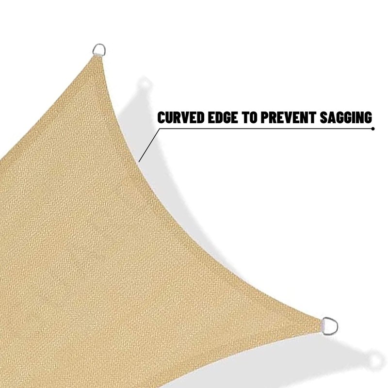 SUNNY GUARD Sun Shade Sail 10' x 13' Rectangle Sand
