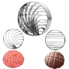 Cutter Mexican Bread Mold Made Of Stainless Steel 4.1 Inch,Stamp Two Sided Mold For Pan Dulce Mexicano Cortadora De Pan, Bread Shape Cutter Concha