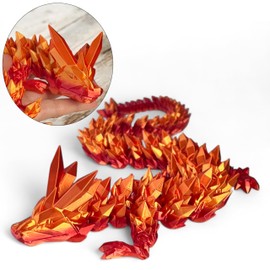 Dragon 60 cm 3D Movable Figure, Crystal Dragon, Children's Decoration, Desk Decoration, Gift Children's Day