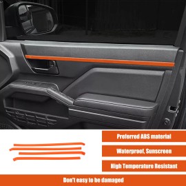 carmotion88 ABS Orange Car Interior Door Panel Strip For Toyota Tacoma 2024+ Accessories Kit