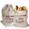 Hacinbiz 3 Pack Linen Bread Bags with Inner Lining -