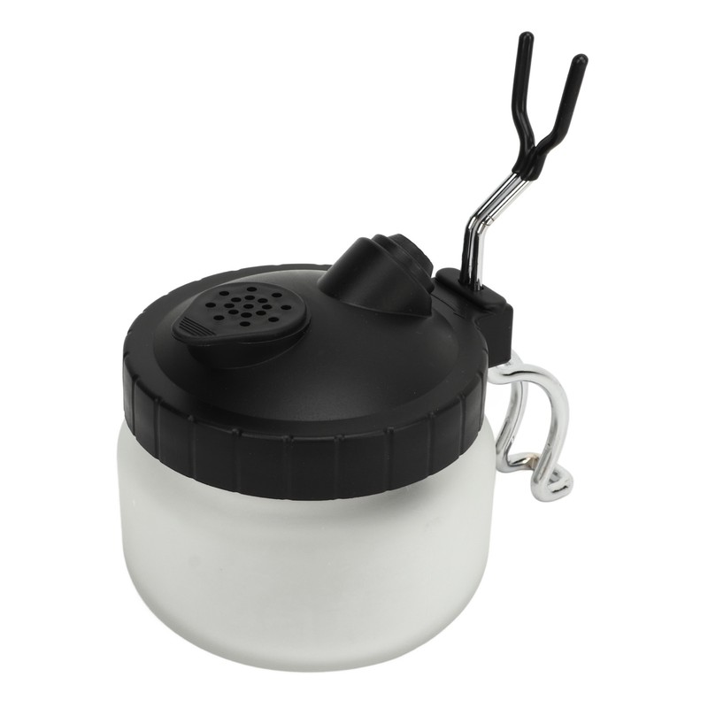 Airbrush Cleaning Pot with Holder Multifunctional Airbrush Wash Cleaner Tools