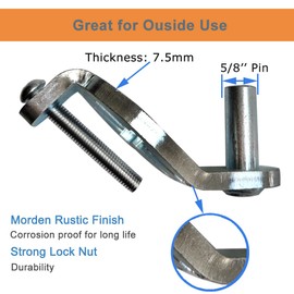 T-Post Gate Hinge Pins - Heavy Duty Gate Hanger, Hang a gate from a Metal T Post for Farm, Garden & Backyard, Easy to Install