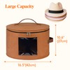 Lifewit Round Felt Hat Box, Stackable Bamboo Supports Cowboy Hat