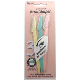 Annie Eyebrow Shaper Razors Eye brow Shaper Bikini Hair Removers Shavers, 3 brow Shaper
