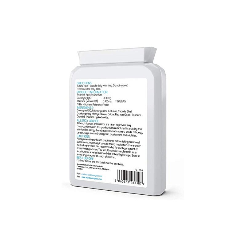 Co Enzyme Q10 CoQ10 300mg 60 Capsules - Superior Naturally