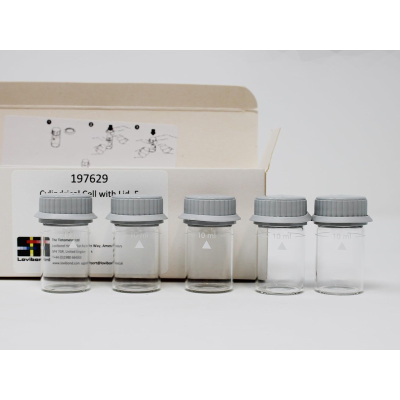 Loviobnd Photometer Replacement Cylindrical Cells with Lids - Pack of