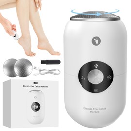 Hornhautentferner Elektrisch mit LED-Display, Hornhaut Entfernen Fuß Elektrisch mit 2 Edelstahl-Schleifköpfen, Callus Remover für Rissige Fersen, Abgestorbener, Hornhaut entfernen– Elfenbein