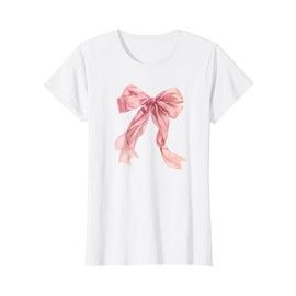 Baby Pink Bow Cute Coquette y2k Clean Girl Aesthetic Women T-Shirt