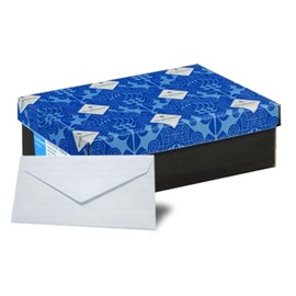 STRATHMORE COMMERCIAL BUSINESS ENVELOPES. ACID FREE LAID SOFT. BLUE #10C 4-1/8" X 9-1/2". 24 LB. WRITING. M21229. FLAP ENVELOPE.