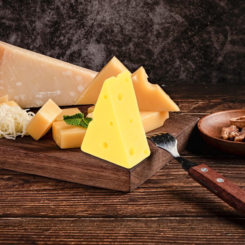 Abaodam Artificial Cheese, Scale Fake Cheese Simulation Triangle Realistic Dessert