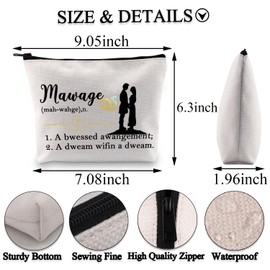BDPWSS Princess Bride Movie Inspired Gift Bride Engagement Gift The Princess Movie 1987 Gifts Mawage Wedding Makeup Bag (Mawage defin bagCA)