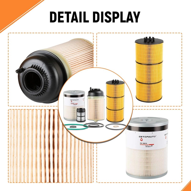 GETOPAUTO PF9908 Fuel Filter P551005 Oil Filter FS19915 Fuel Water