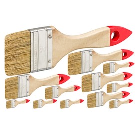 Colorus Flat Brush 50 mm Basic | Flat Brush Set 12 Pieces | Glaze Brush Varnish Brush Varnish Brush | Disposable Brush for Easy and Unique Use | Industrial Brush All-Purpose Brush China Bristles