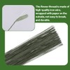150 Pcs Floral Stem Wire, 22 Gauge WhiteGreenBrown Bouquet Stem,