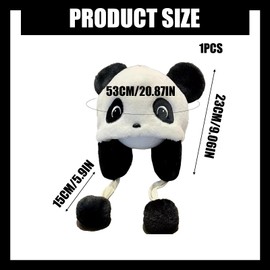 Kids Winter Hat,Kids Plush Hat Kids Warm Beanie Hat with Ear Flap Toddler Winter Hat Plush Warm Caps,Kids Warm Fleece Lined Knit Hat Winter Knit Hats for Children 2-10 Years (UK, Age, One Size, Black)