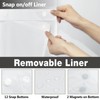 TERSUM No Hook Shower Curtain with Snap in Liner Set