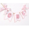Flower 1st Birthday High Chair Banner - Pink and Gold