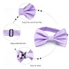 Alizeal Mens Solid Color Adjustable Bow Ties, Lilac