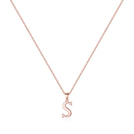 Turandoss S925 Sterling Silver Initial Necklace for Women, Dainty Hypoallergenic Initial Necklace